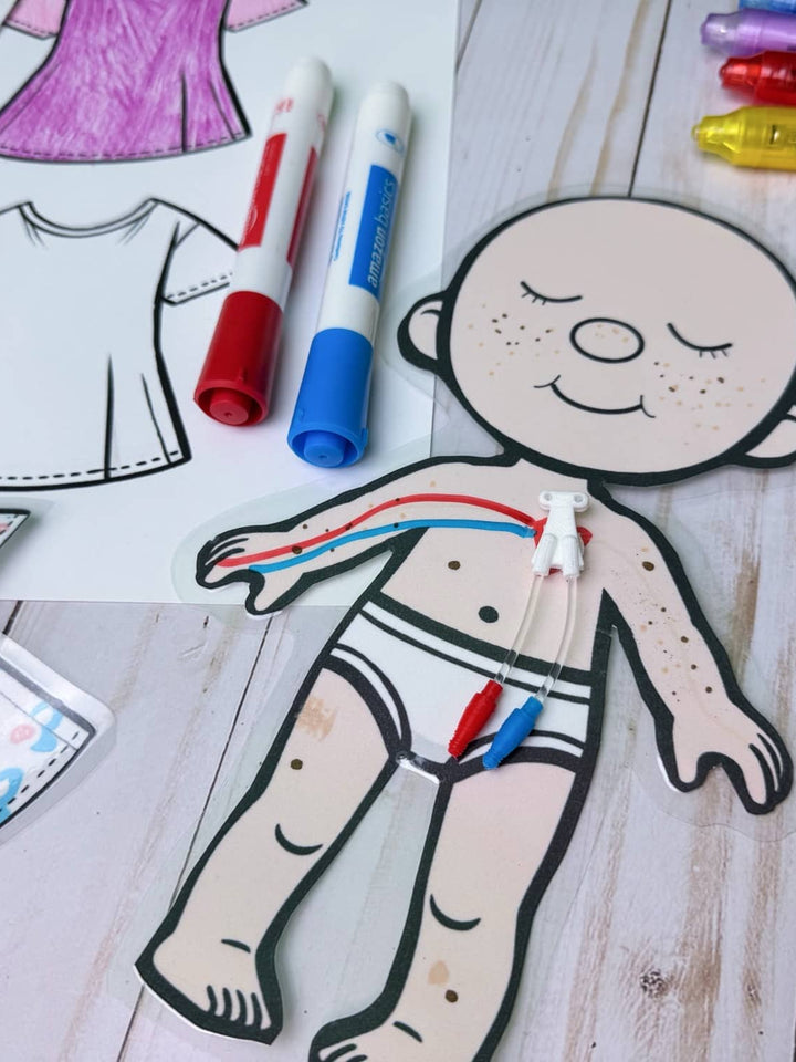 Paper Doll Medical Play Therapy