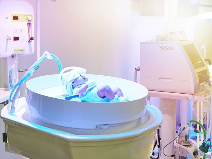 A baby on a pediatric Ventilator