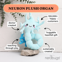 Neuron Plush Organ - Nerdbugs Neuron (Brain Cell) Plushie Organ  - Neuron my mind!