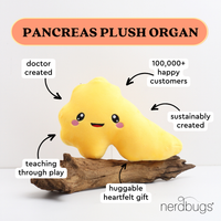 Pancreas Plush Organ - Nerdbugs Pancreas Plushie Organ Toys-Sucrose, yet so far!