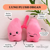 Lung Plush Organ  - Nerdbugs Lung Plushie Organ - We be lung together!
