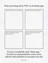 The Blank Page Activity Guide- Adding Colorful Purpose to Illness (Digital Download)