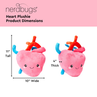 Heart Plush Organ  - Nerdbugs Heart Plushie Organ - I aorta to tell you how much I love you