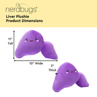 Liver Plush Organ - Nerdbugs Liver Plushie Organ Toys- Go on, liver little!