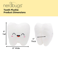 Tooth Plush Organ- Nerdbugs Tooth Plushie Organ-The molar the merrier!