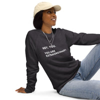 Unisex organic raglan sweatshirt